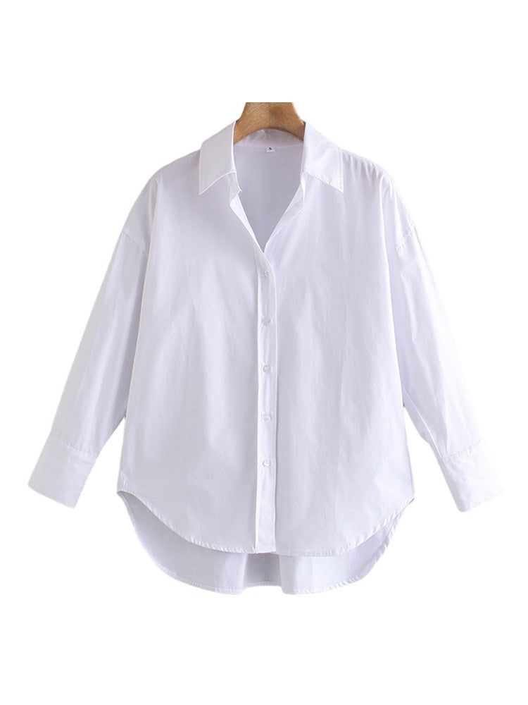 Vintage Long Sleeve Button-up Casual Female Blouses Chic Tops