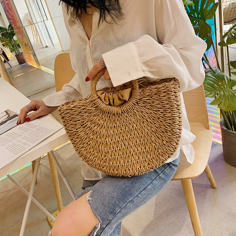 Summer Beach Weaving Handmade Straw Bags for Women