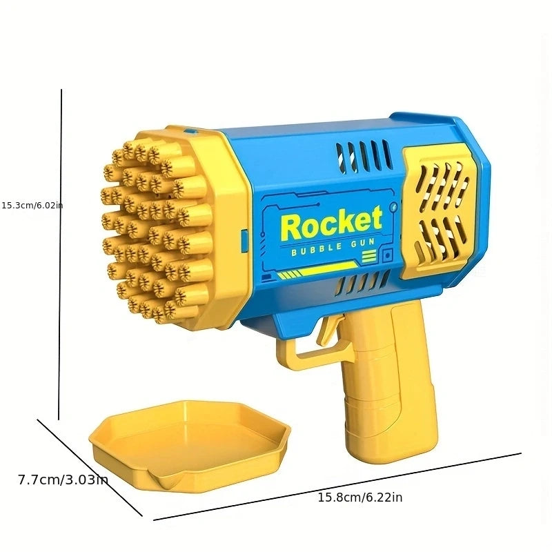 40 hole handheld fully automatic space light bubble machine, electric children's toys without battery without bubble water
