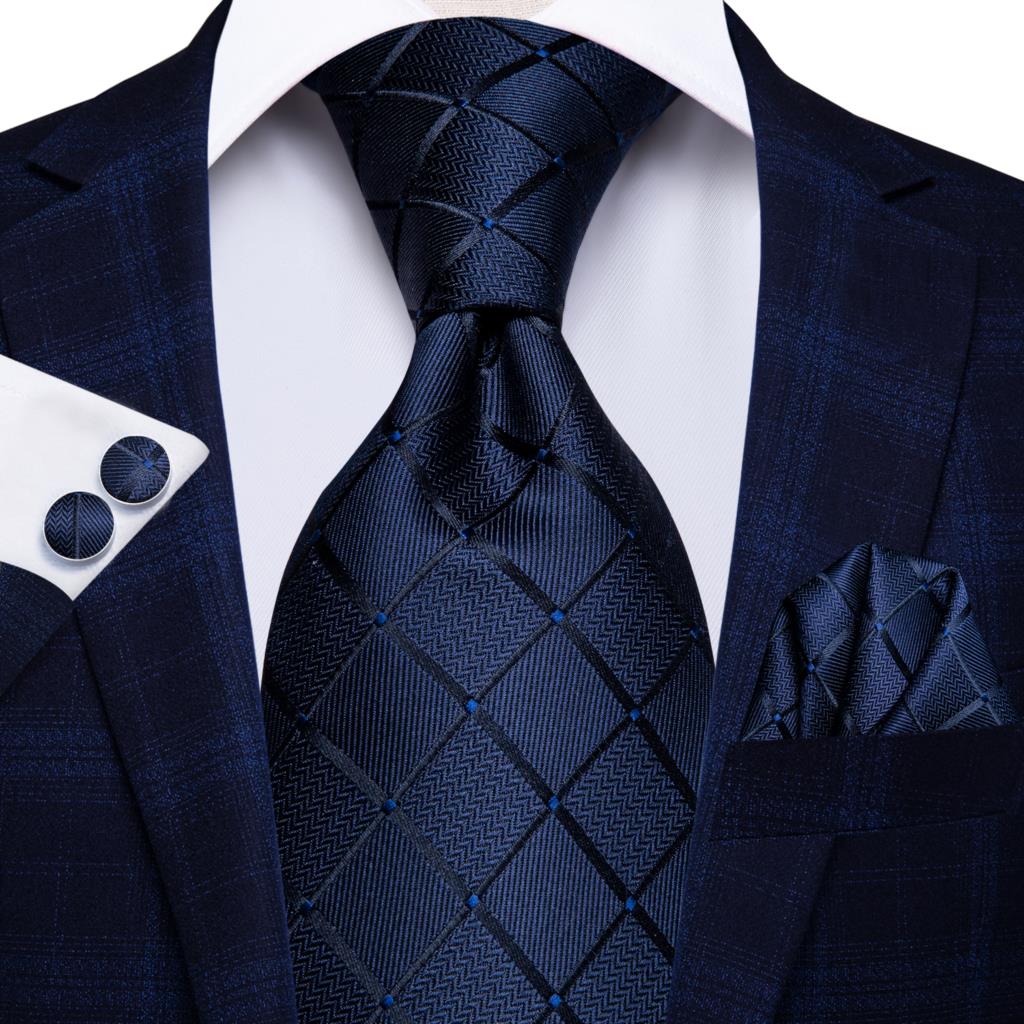 Hi-Tie Peacock Blue Novelty Design Silk Wedding Tie For Men