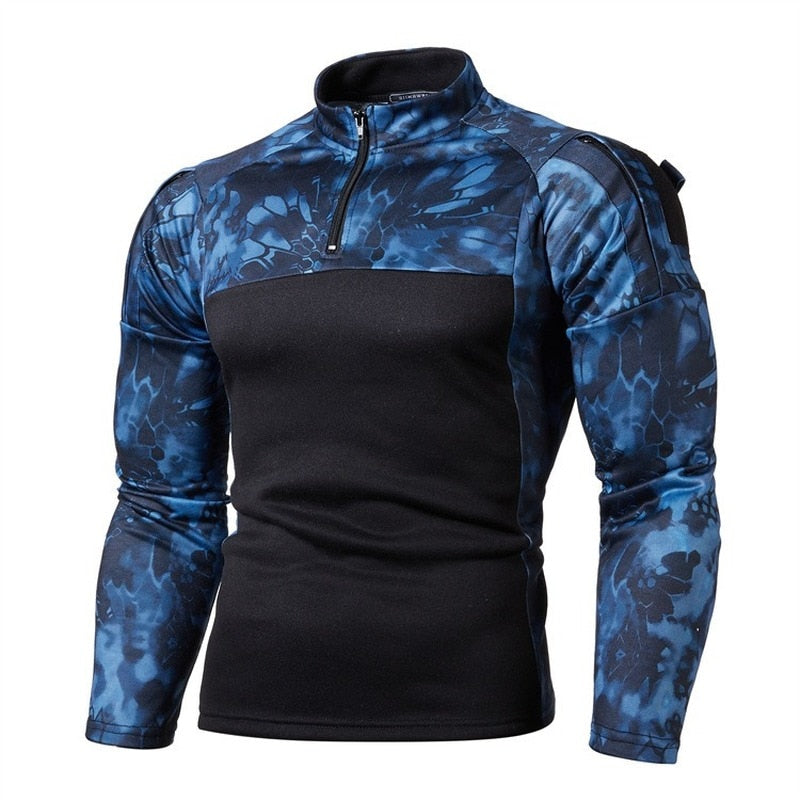 Men Military Uniform Camouflage Zippers Sweatsuits