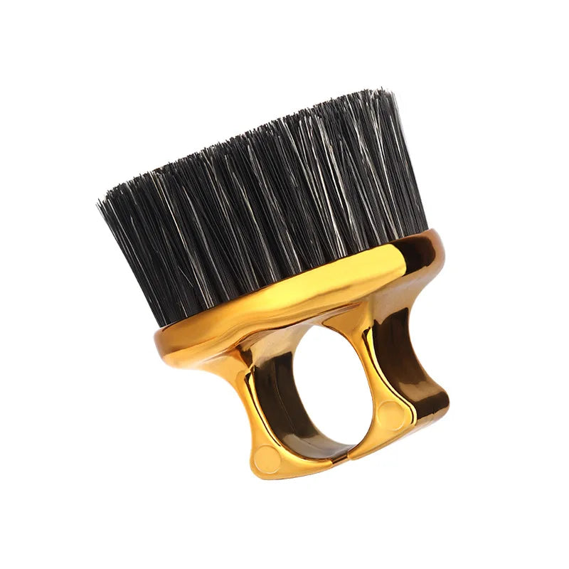Hair salon professional hairdressing hair sweeping brush soft hair nylon finger ring brush Portable beard brush cleaning comb