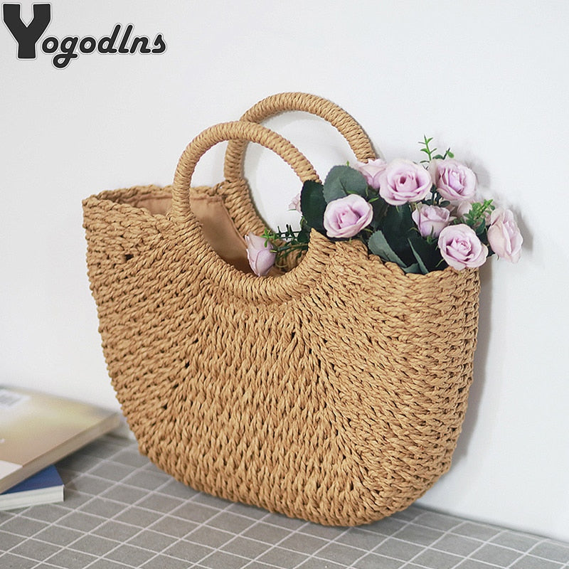 Summer Beach Weaving Handmade Straw Bags for Women