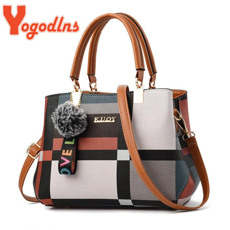Designer Brand Plaid Women Shoulder Bag