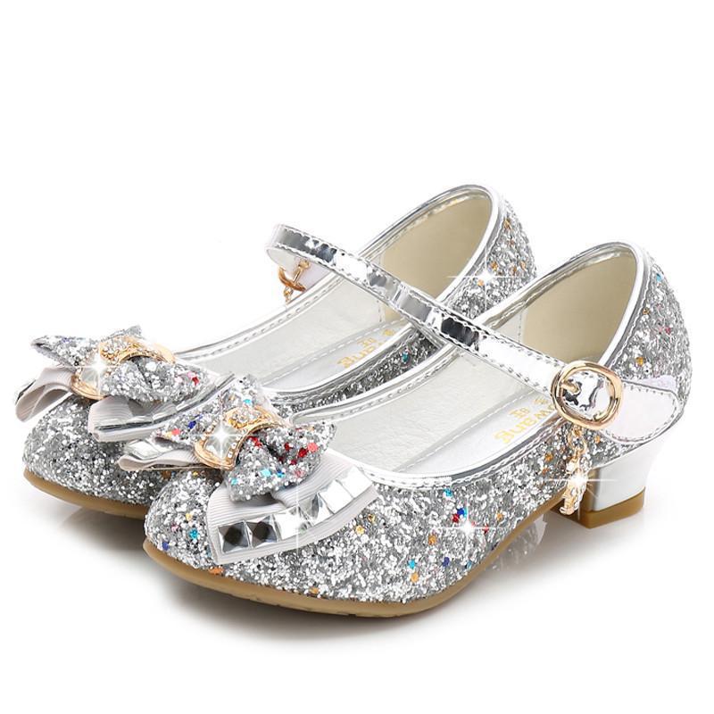 Party Dance Children Kids Shoes 3-14 Years Princess High Heels Child Wedding Shoes