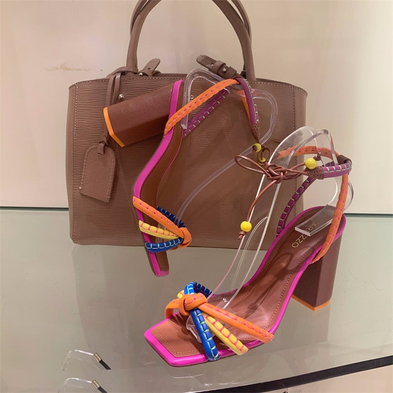 Designer Brand Women Luxury Twist Fashion Woven Sandals