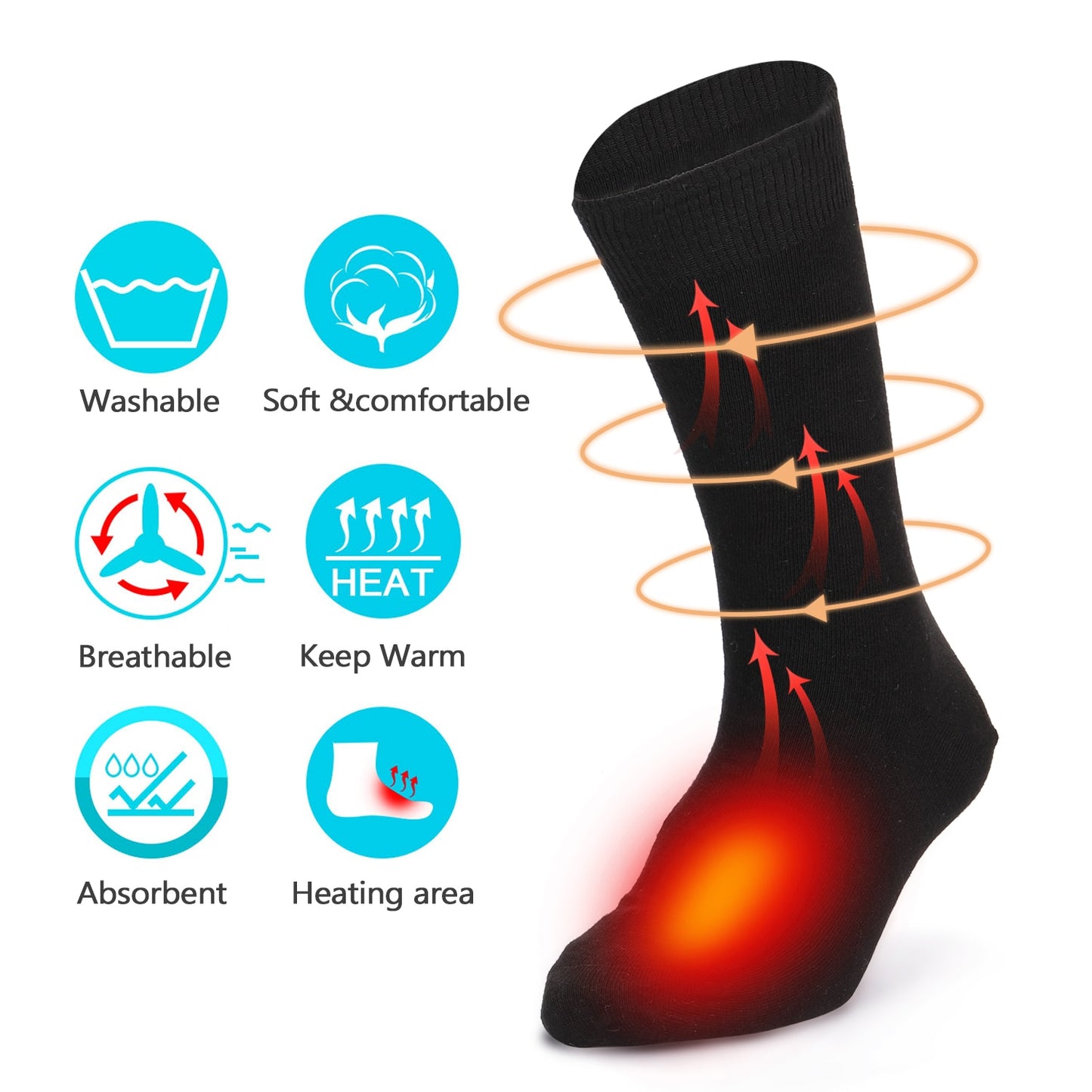 Warmer Unisex Thermal Socks For Camping Ski