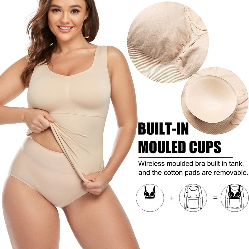 Tank Tops for Women with Built in Bra Shelf