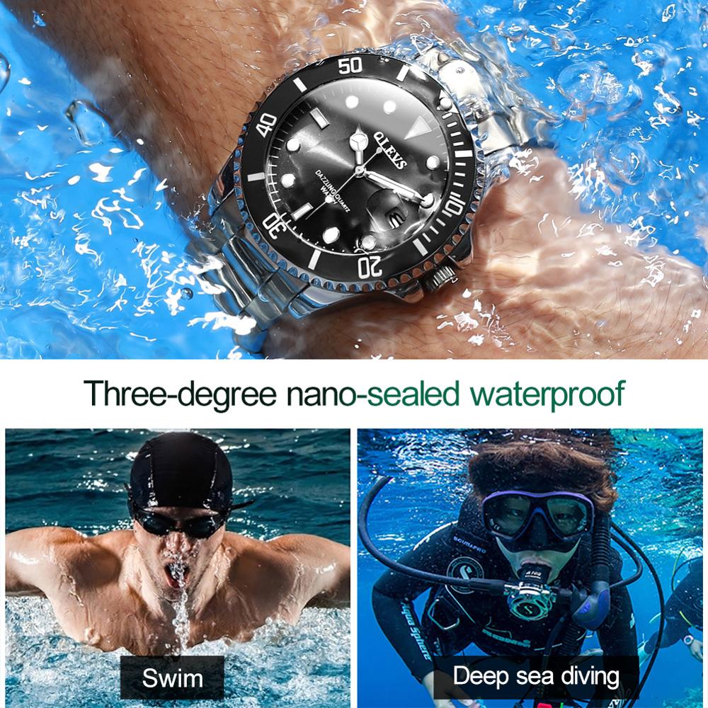 Men Top Brand Luxury Stainless Steel Strap Sport Waterproof Watch