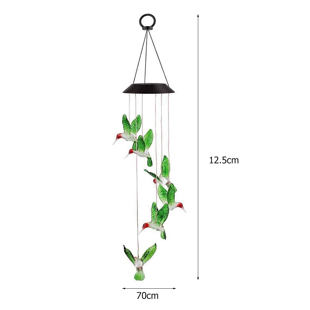 LED Colorful Waterproof Windchime Solar Light for Garden outdoor