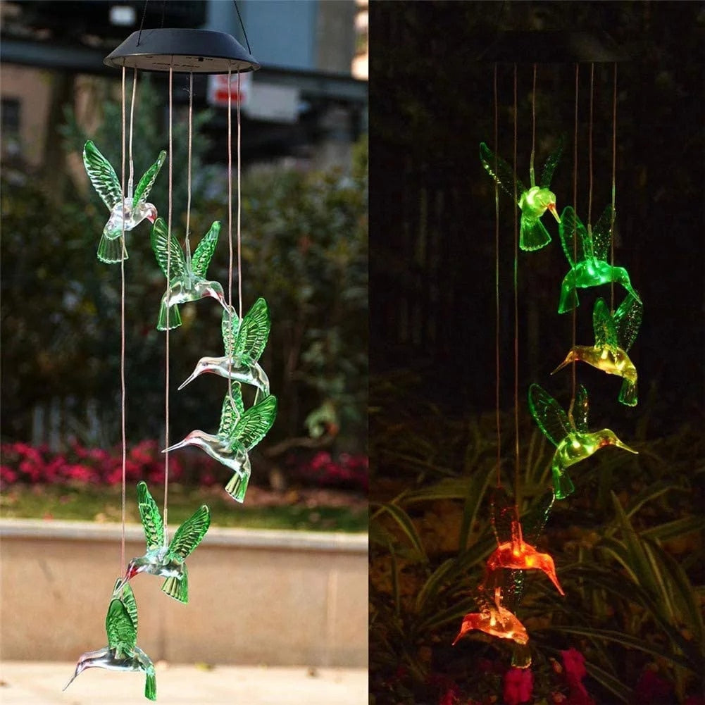 LED Colorful Waterproof Windchime Solar Light for Garden outdoor