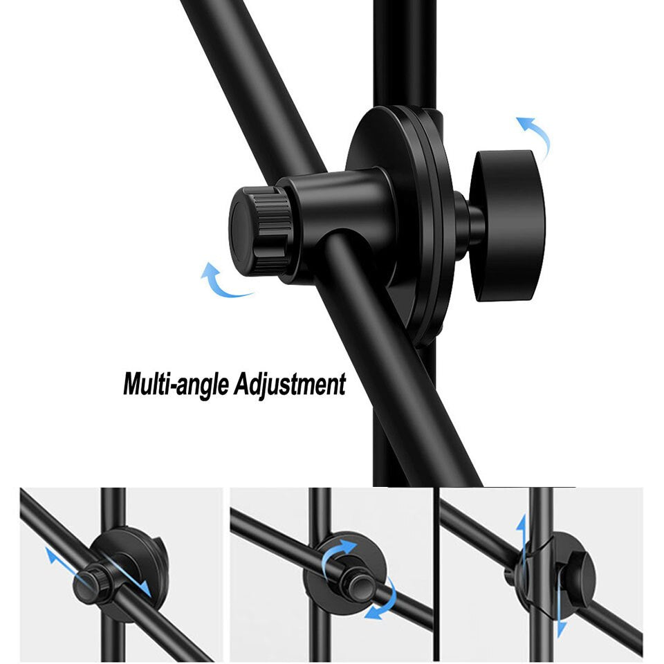 Phone Selfie Lamp With Tripod Stand Boom Arm