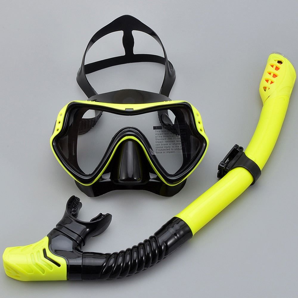 Professional Scuba Diving Adult Silicone Skirt Anti-Fog Goggles Glasses For Swimming Pools