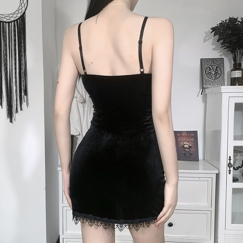 Vintage Sexy Spaghetti Strap High Waist Slit Dresses