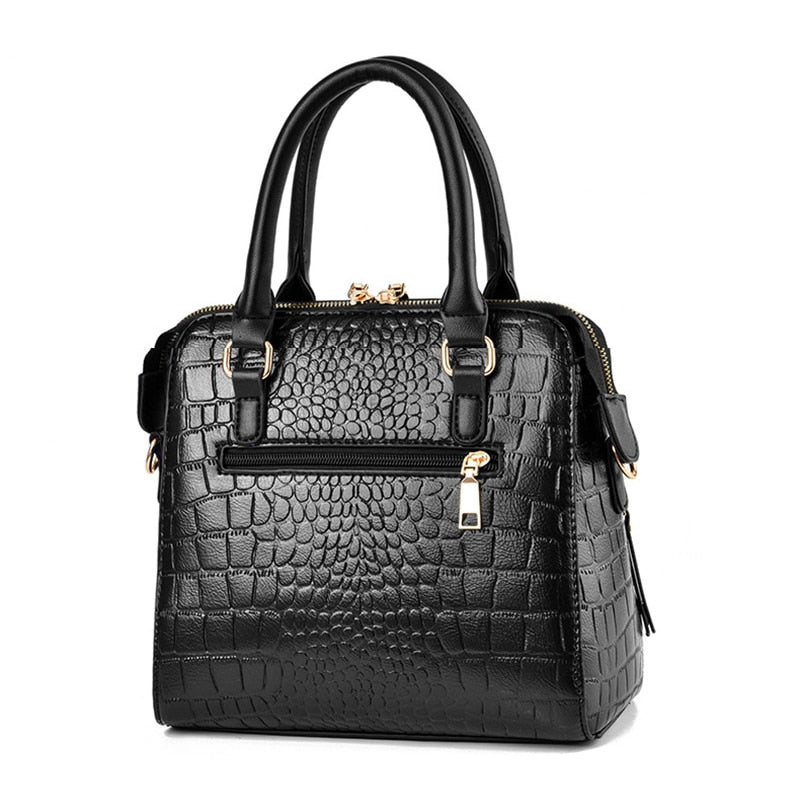 Retro Alligator Women Luxury PU Leather Handbags