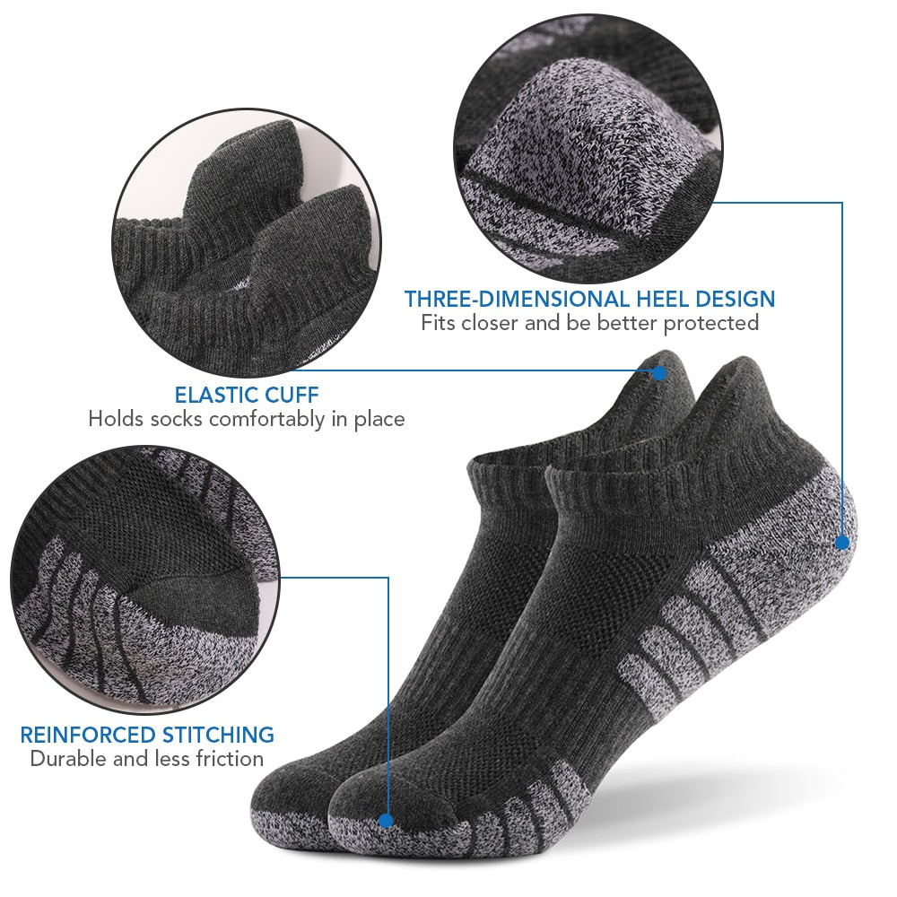 6/12Pairs Sport Ankle Socks Athletic Low-cut resistant Warm Socks