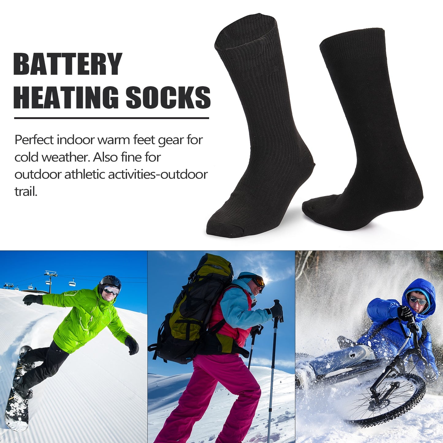 Warmer Unisex Thermal Socks For Camping Ski