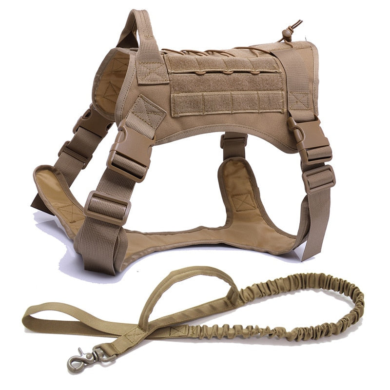 Tactical Training Vest  Harness And Leash Set For Small Medium Big Dogs Walking Hunting
