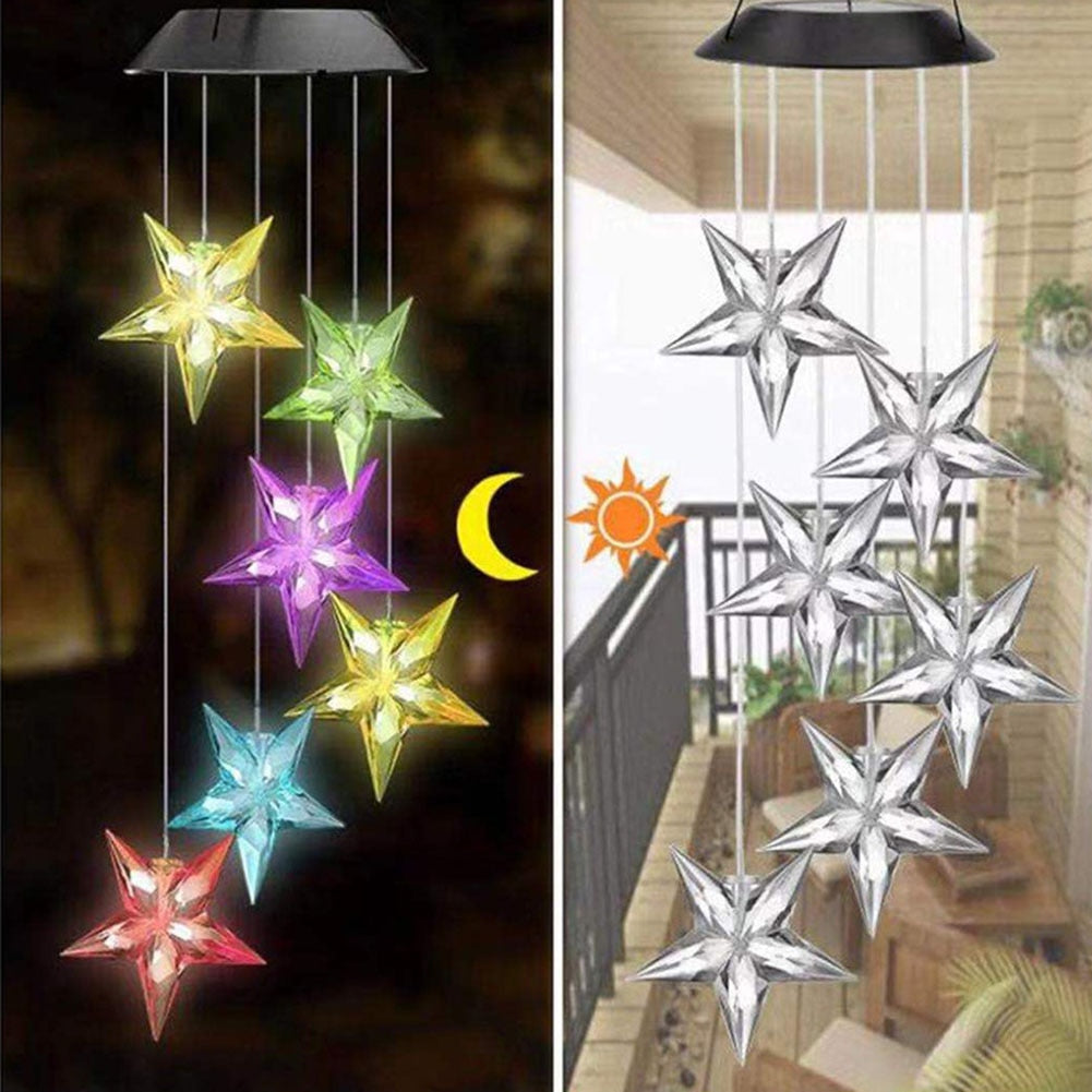 LED Colorful Waterproof Windchime Solar Light for Garden outdoor