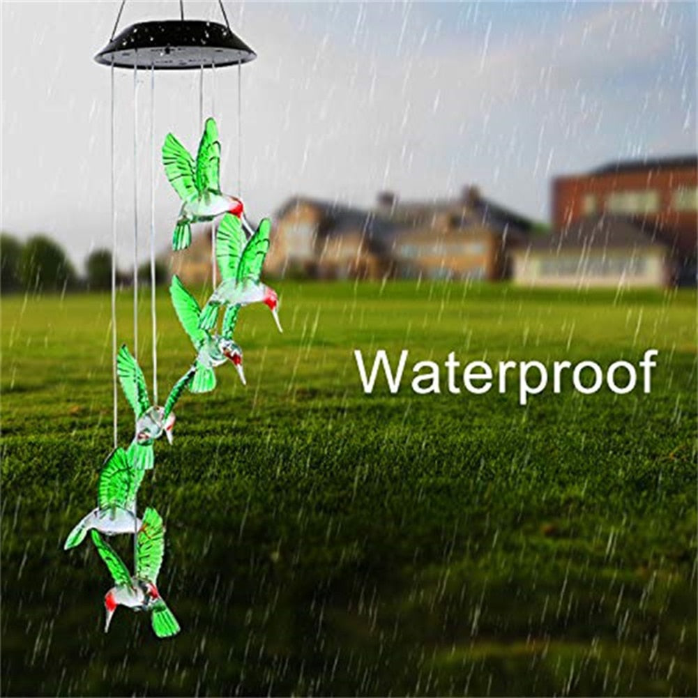 LED Colorful Waterproof Windchime Solar Light for Garden outdoor