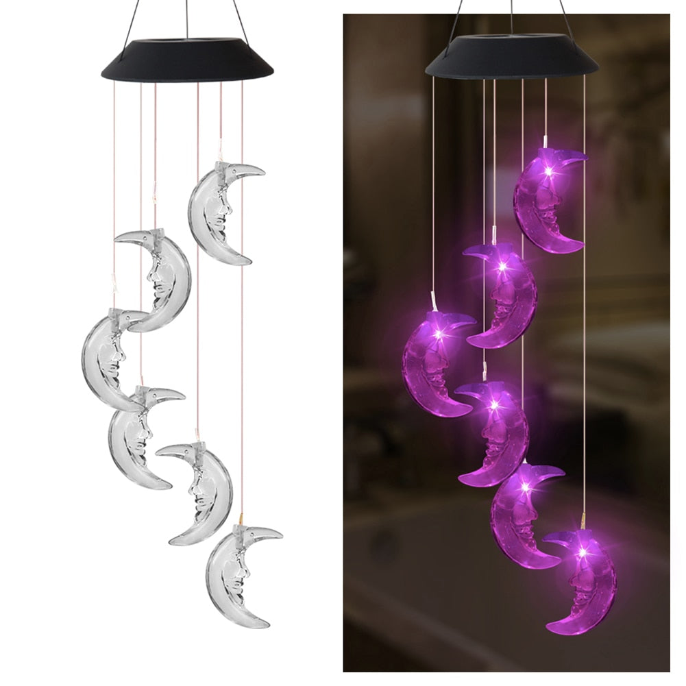 LED Colorful Waterproof Windchime Solar Light for Garden outdoor