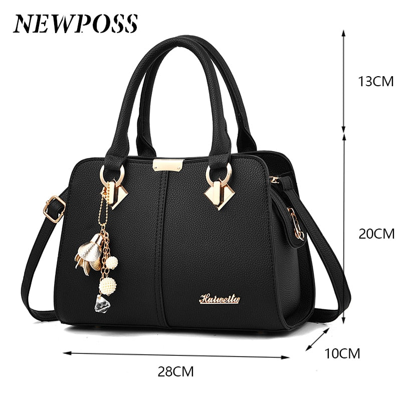 Women Leather Designer Brand Handbags Purses Shoulder Bags