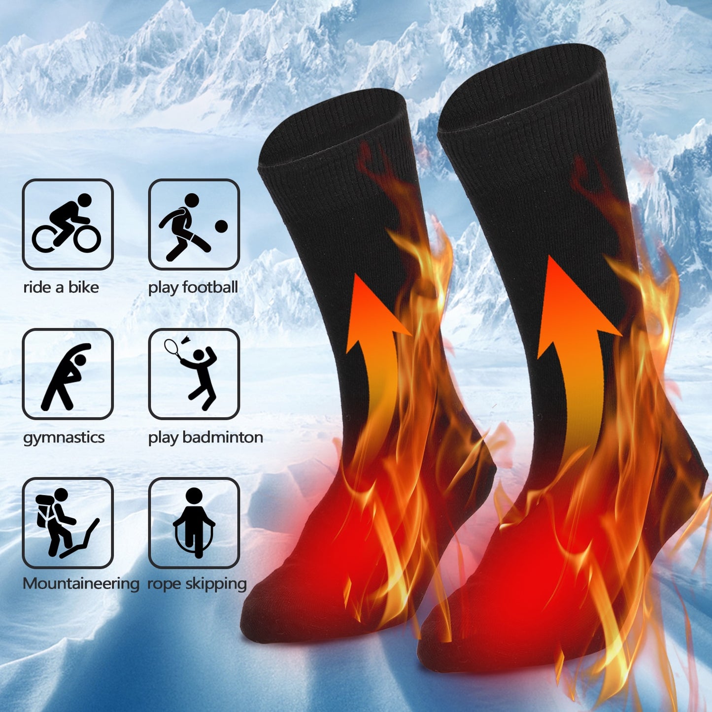 Warmer Unisex Thermal Socks For Camping Ski