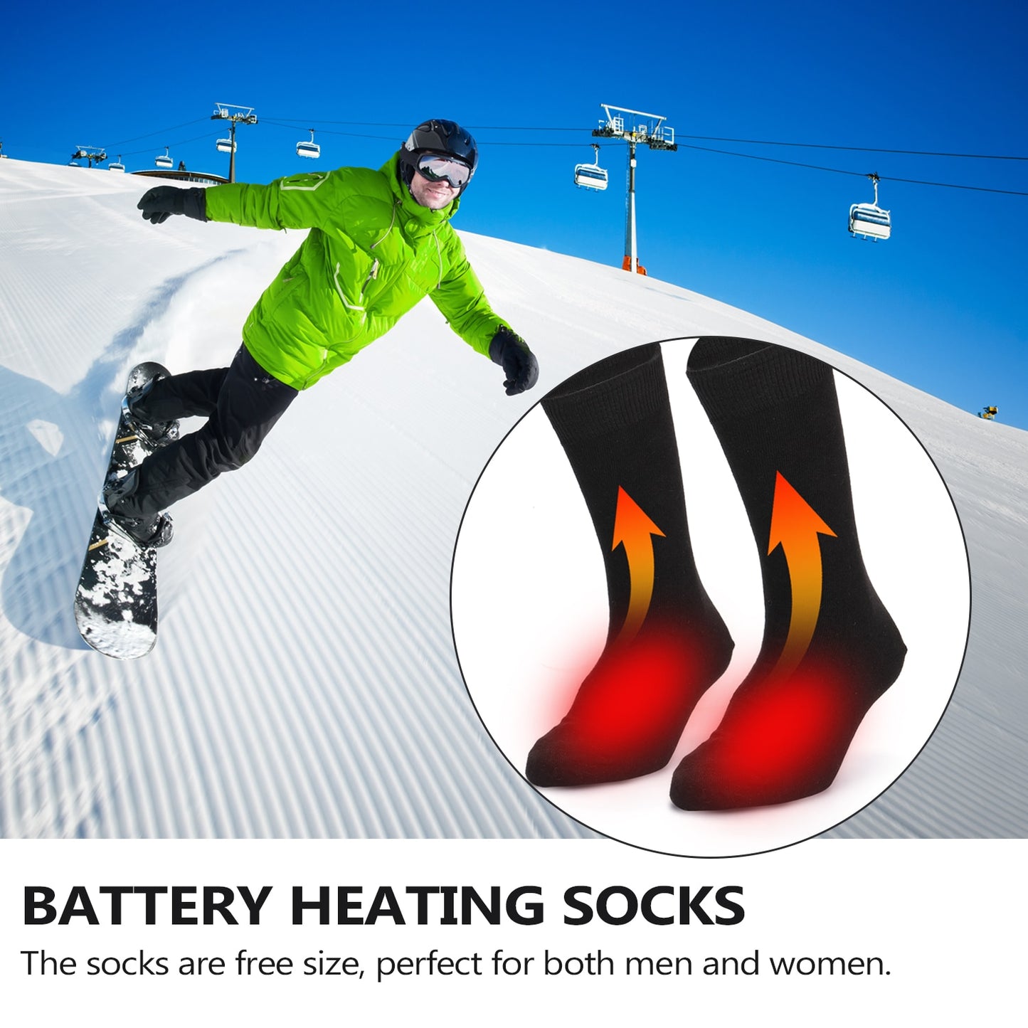 Warmer Unisex Thermal Socks For Camping Ski