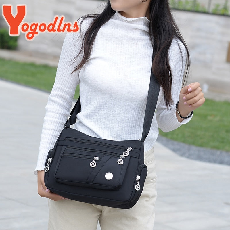 Women Casual Multifunction Crossbody  Shopping  Large Capacity Handbag