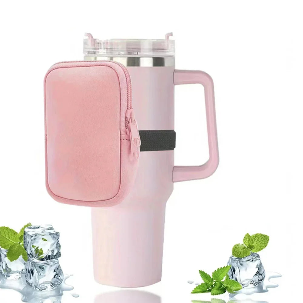 New Handheld Water Bottle Bags Fitness Accessories Zipper Small Storage Bag with Zipper Outdoor Sports Water Bottle Cup Bag