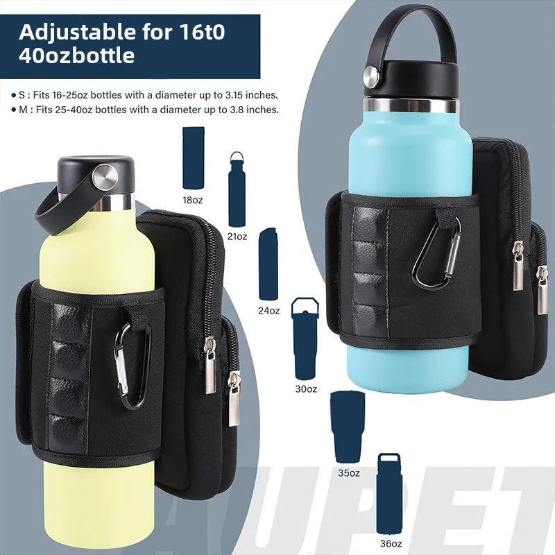 Magnetic Water Bottle Bag Strong Magnet Sports Water Cup Holder for Gym,Outdoor Activities, Ideal for Hiking, Running & Fitness