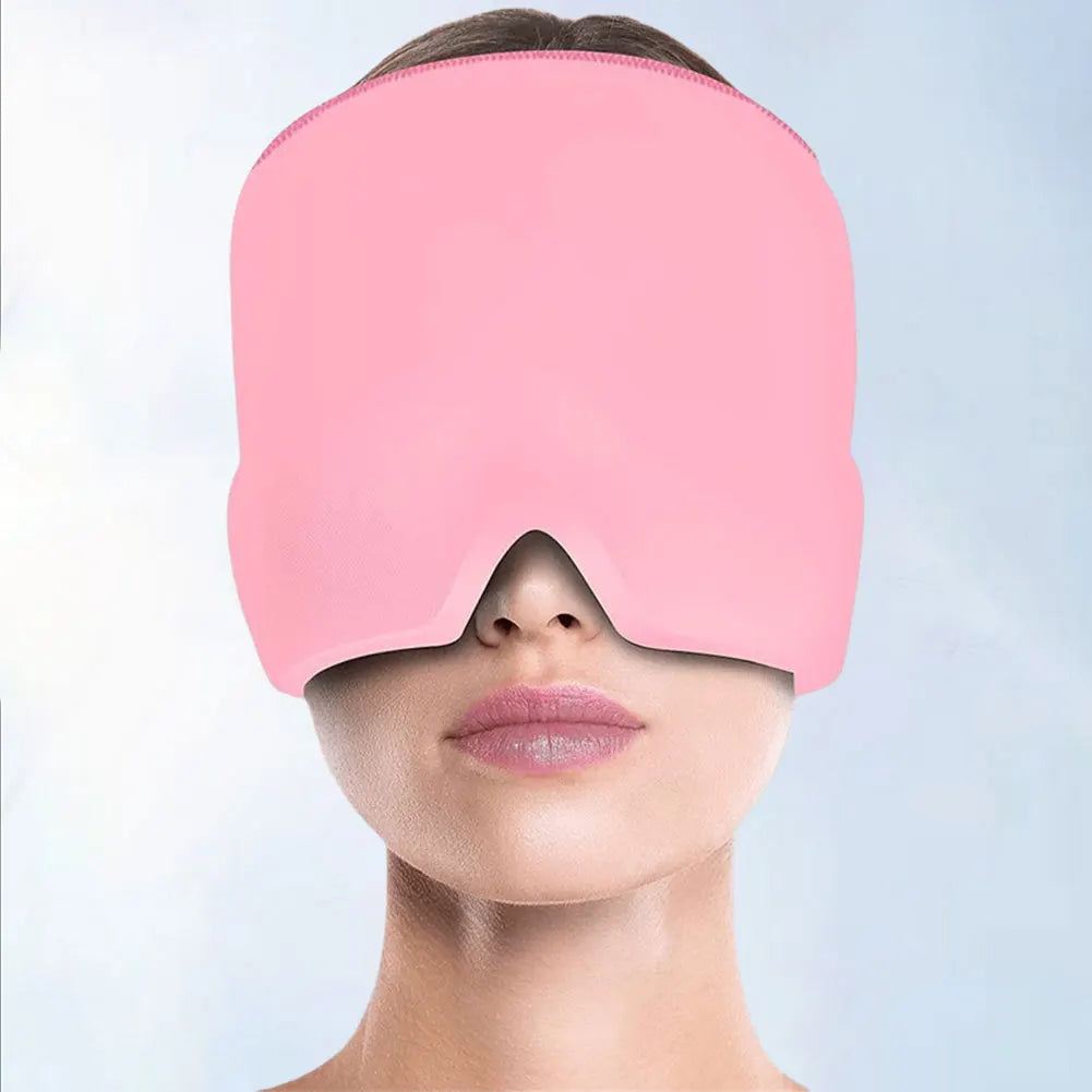 Migraine Relief Hat headache hat Gel Hot Cold Therapy Ice Cap For Relieve Pain Head Massage Cap Stress Relief Sleeping Eye Mask