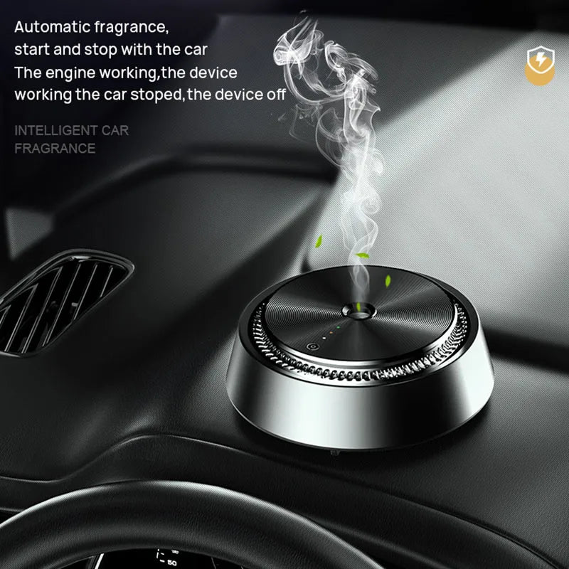 Electric Auto Air Diffuser Aroma Car Air Freshener Car Air Vent Humidifier Mist Wood Grain Oil Aromatherapy Perfume Fragrance