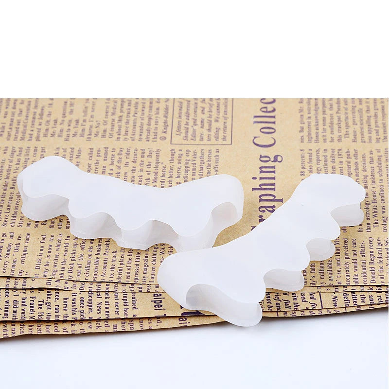 1 Pair Silicone Toe Separators Hammer Toe Bunion Gel Cushioning for Yoga Comfortable Protective Pads for Men And Women