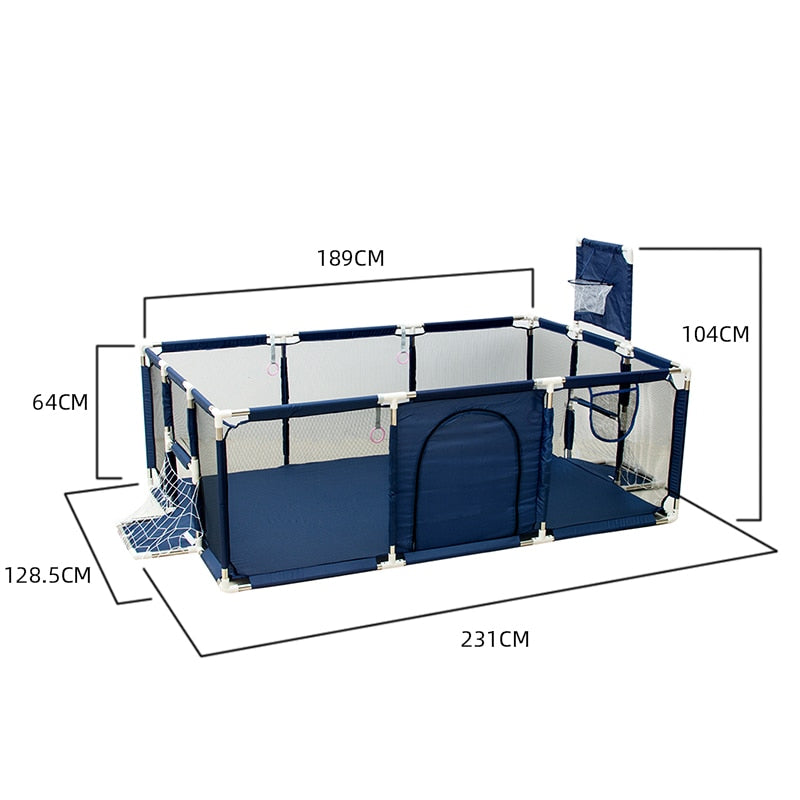 Baby Safety Indoor Barriers Fence With Basketball Frame