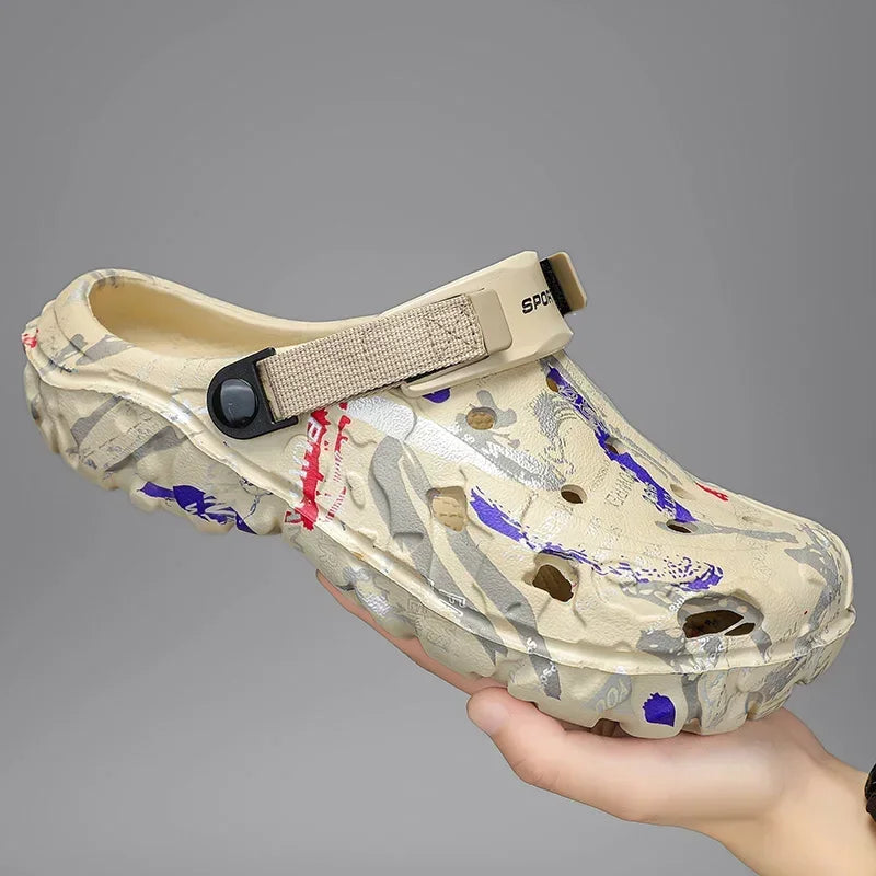 Summer Men Slippers Camouflage Platform Outdoor Clogs Shoe Women Beach Sandals Male Soft EVA Indoor Home Slides Big Size 46 47