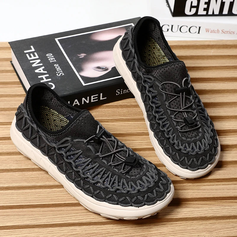 Summer Hand-woven Men's Sandals Fashion Men Casual Shoes Brand Designer Men Sneakers High Quality Beach Sandals Men Shoes