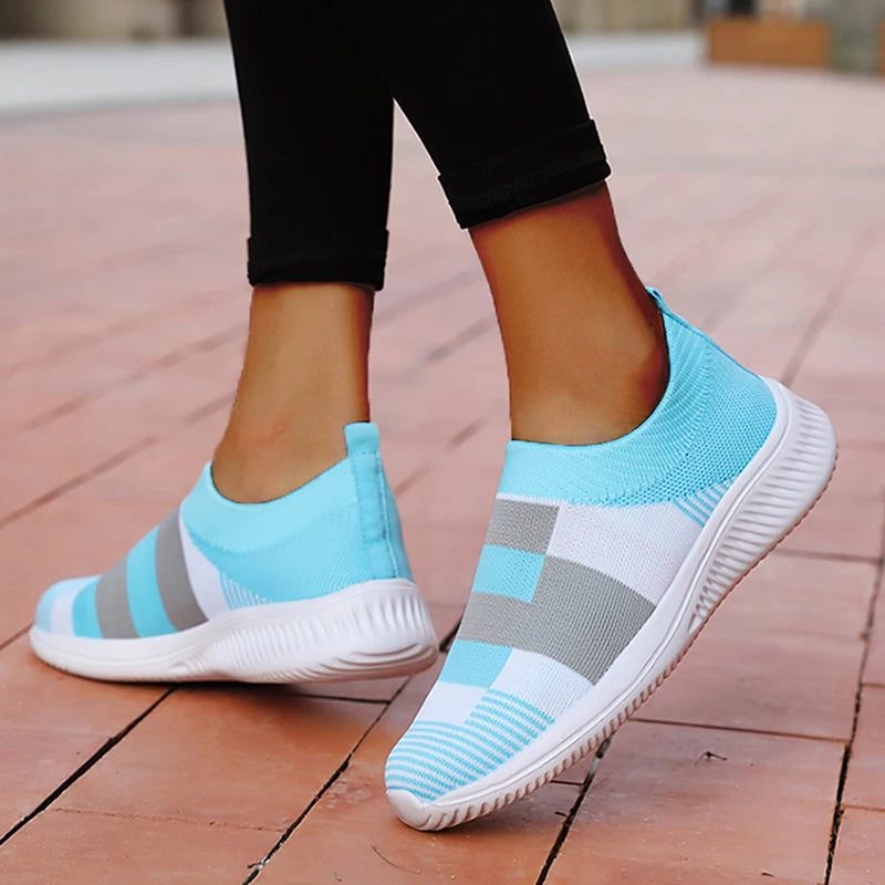 Women's Sneaker Fashion Soft Sneakers For Women Walking Shoes Slip On Sock Shoes Plus Size Women's Sneakers Zapatos De Mujer