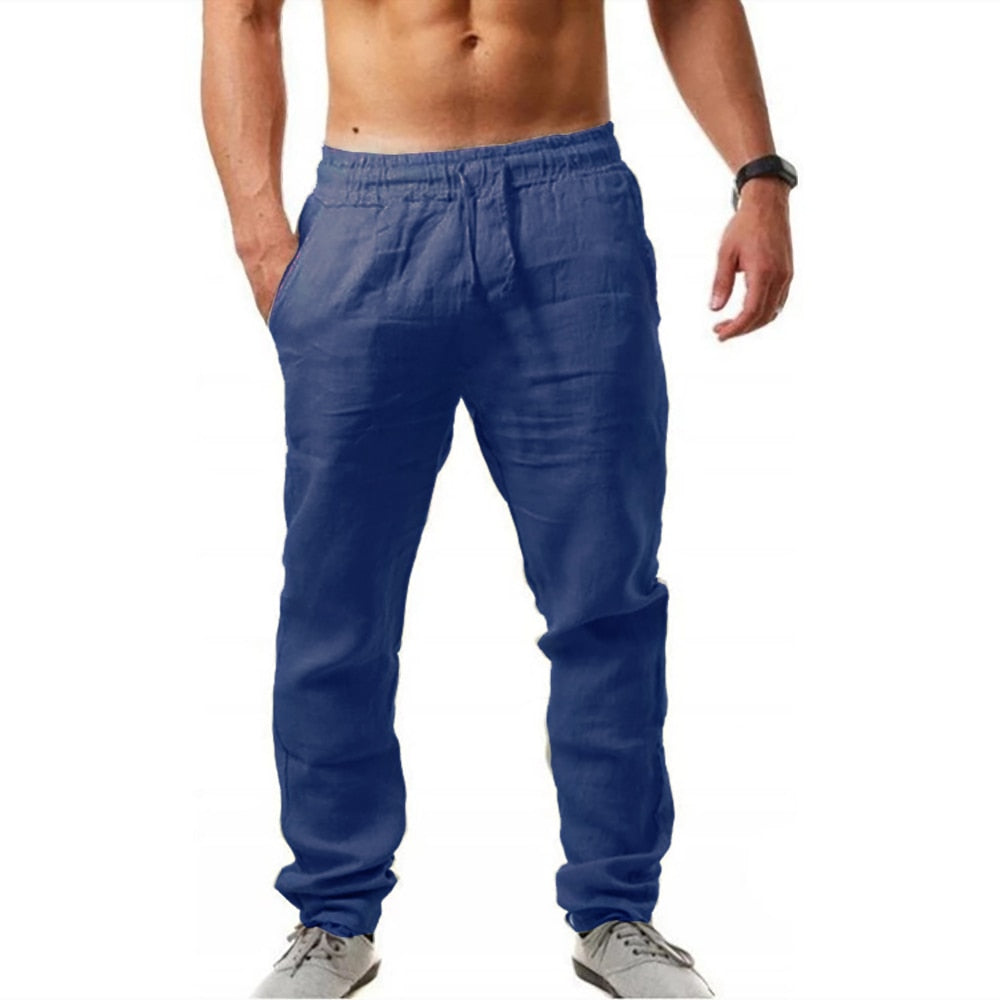 Male Casual Elastic Waist Casual Pants