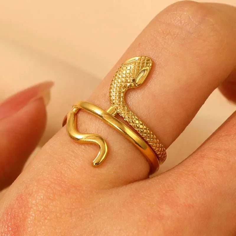 Fashion Gloss Stainless Steel Ring Irregular Opening Adjustable Ring for Women Men Waterproof Non Fading Metal Fashion Jewelry