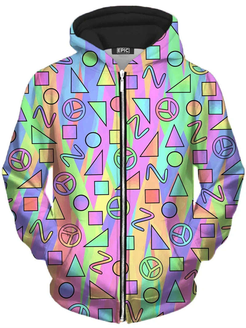 3d Print Casual Zip Up Hoodies Men Long Sleeve Animal Stripes Hip Hop Sweatshirt Autumn Streetwear Pattern Oversize Outdoor Coat