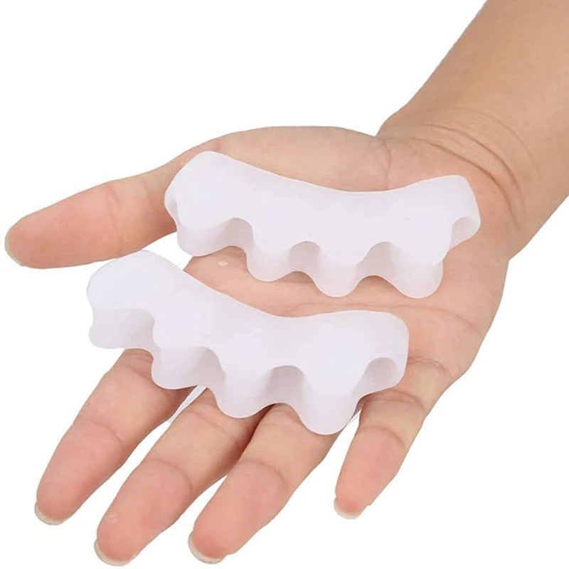 1 Pair Silicone Toe Separators Hammer Toe Bunion Gel Cushioning for Yoga Comfortable Protective Pads for Men And Women