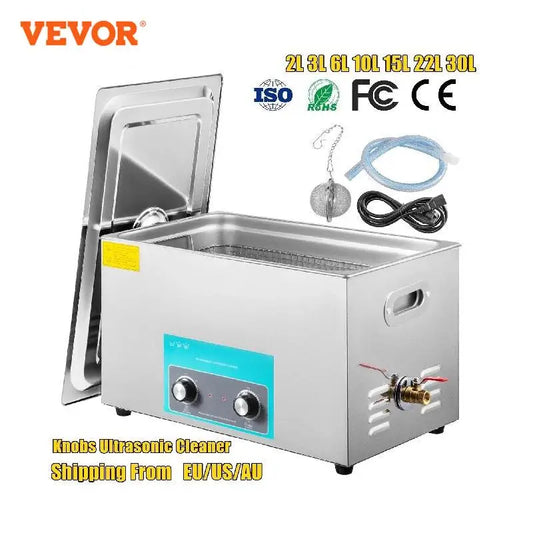 VEVOR 3L 6L 10L 15L 22L 30L Electric Ultrasonic Cleaner Portable Washing Machine Lave-Dishes Diswasher Ultrasound Home Appliance