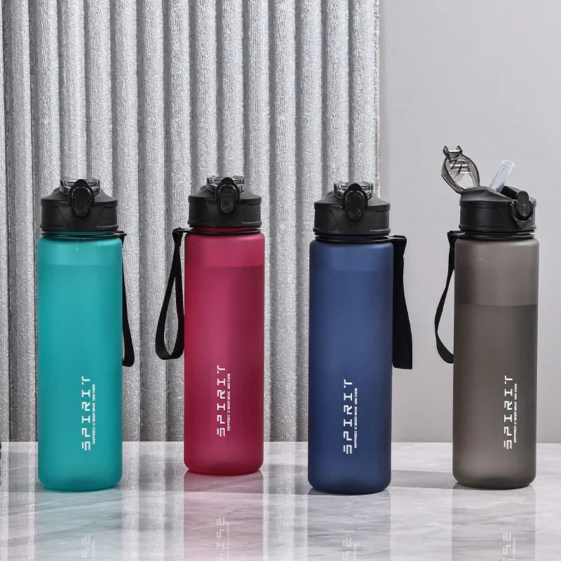 750ml Sports Water Bottle with Straw Gym Cup Portable Large Capacity Water Bottle For Fitness Camping Men Water Kettle