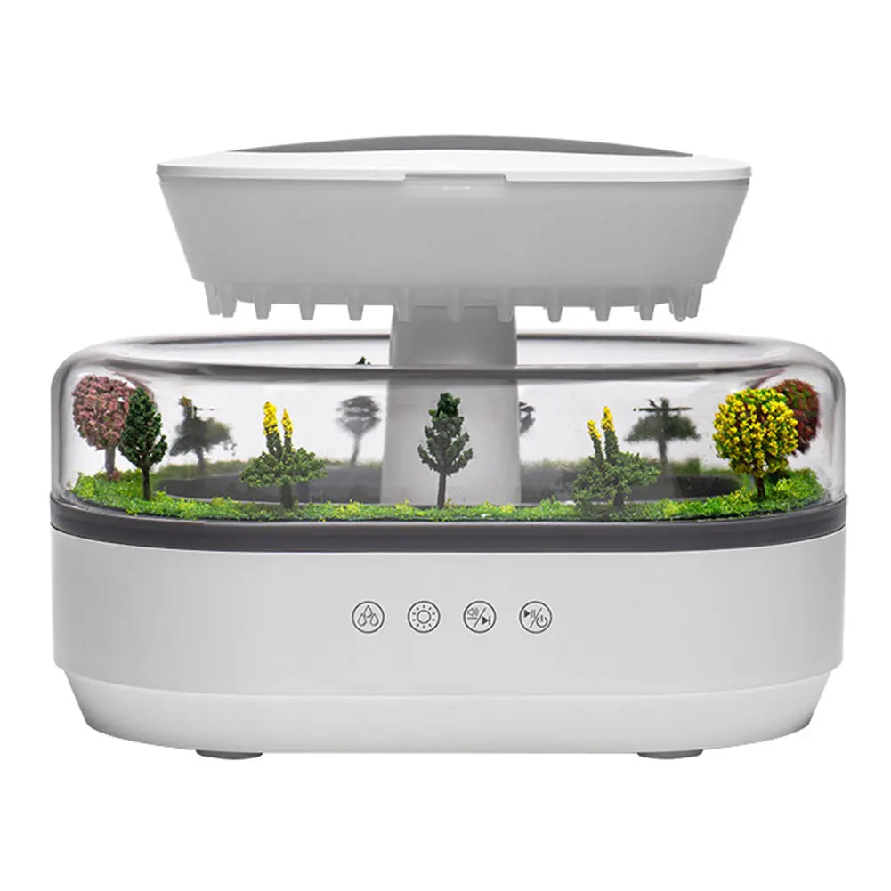 Rain Cloud Aroma Diffuser Small Air Humidifiers Water Drip Micro Landscape Essential Oils Ultrasonic Diffuser with 6 Night Light