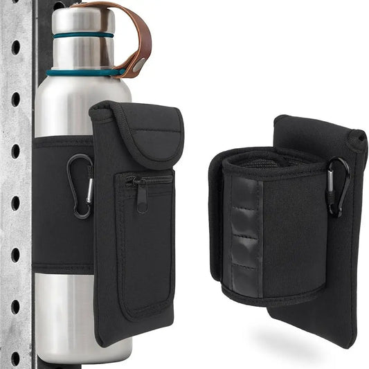 Universal Water Bottle Elastic Sleeve Reusable Gym Accessories Elastic Magnetic Gym Bag Waterproof Water Bottle Pockets