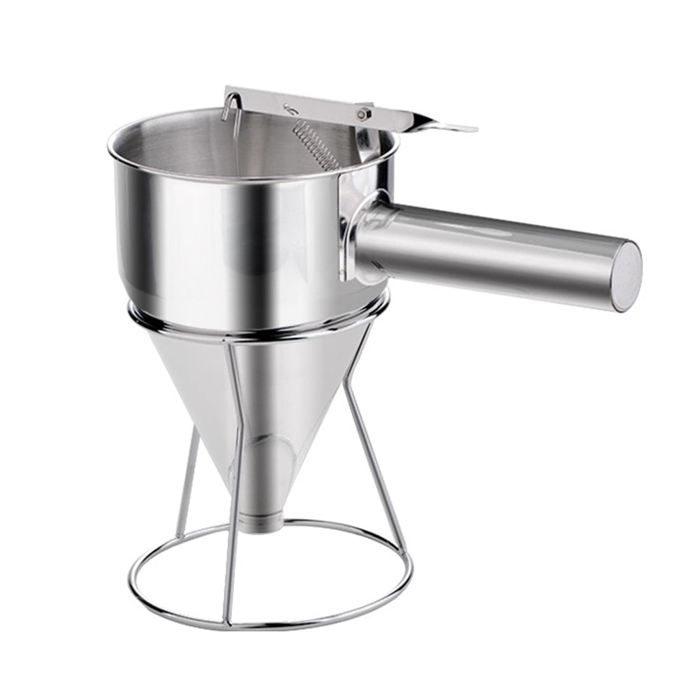 Stainless Steel Funnel Dispenser For Cupcake Pancake Batter