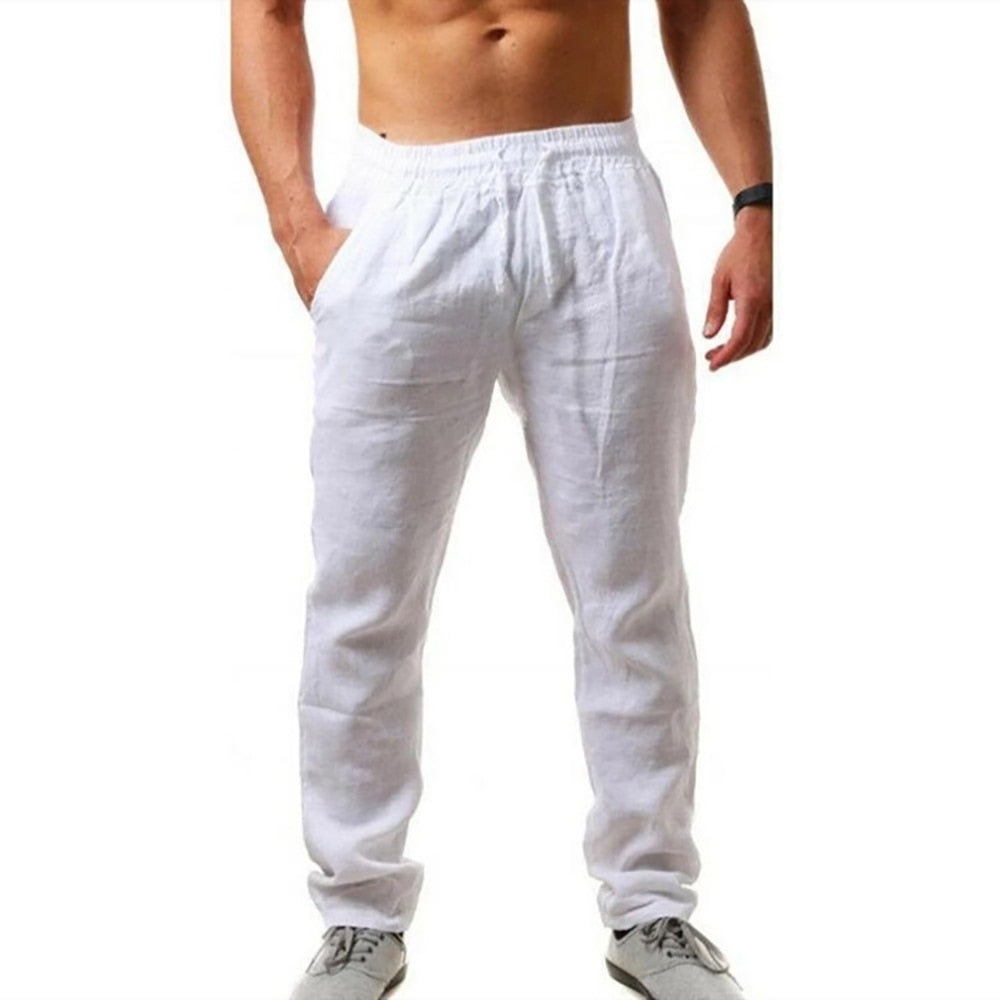 Male Casual Elastic Waist Casual Pants