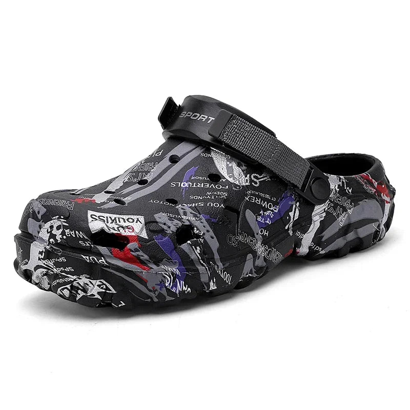 Summer Men Slippers Camouflage Platform Outdoor Clogs Shoe Women Beach Sandals Male Soft EVA Indoor Home Slides Big Size 46 47