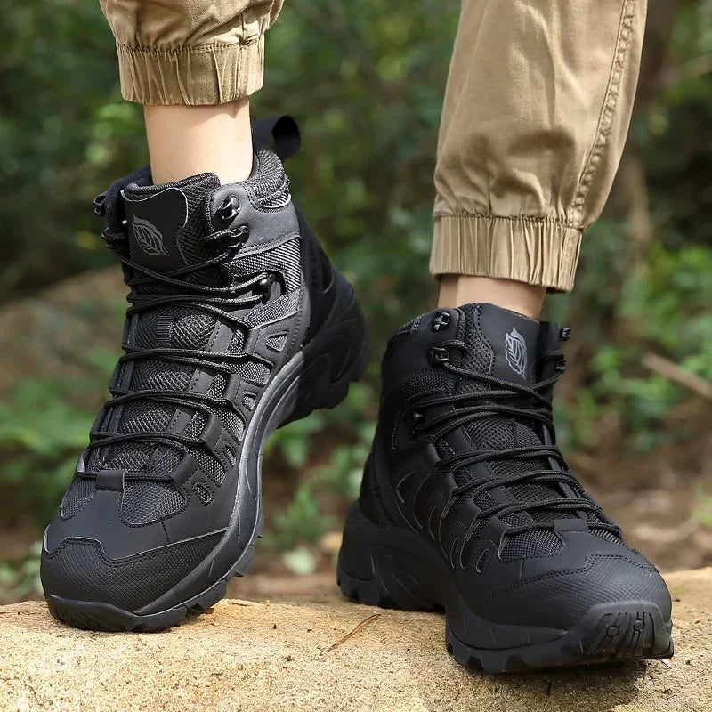 Hiking Shoes High Top Men's Casual Breathable Sneakers High Quality Jogging Hiking Sneakers Non-slip Plus Size Men's Shoes